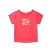 Baby Girls Crewneck Tee with Short Sleeves, Sizes 0/3M-24M