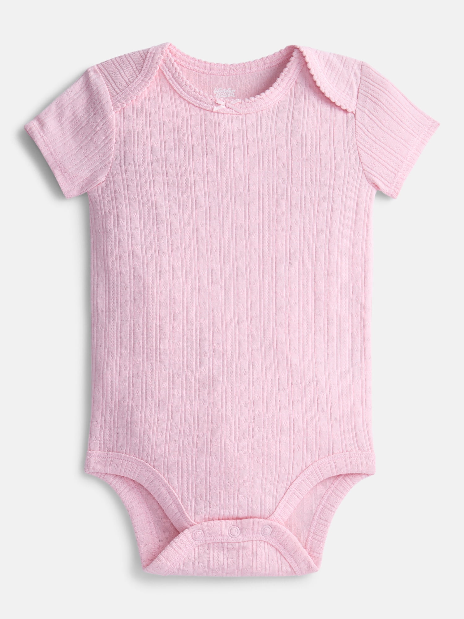 Wonder Nation Baby Girls' Bodysuit with Short Sleeves, Sizes 0M-24M