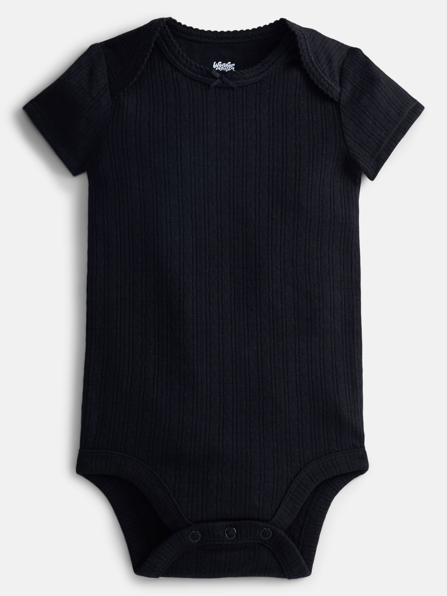 Wonder Nation Baby Girls' Bodysuit with Short Sleeves, Sizes 0M-24M