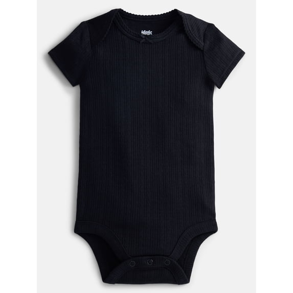 Wonder Nation Baby Girls' Bodysuit with Short Sleeves, Sizes 0M-24M
