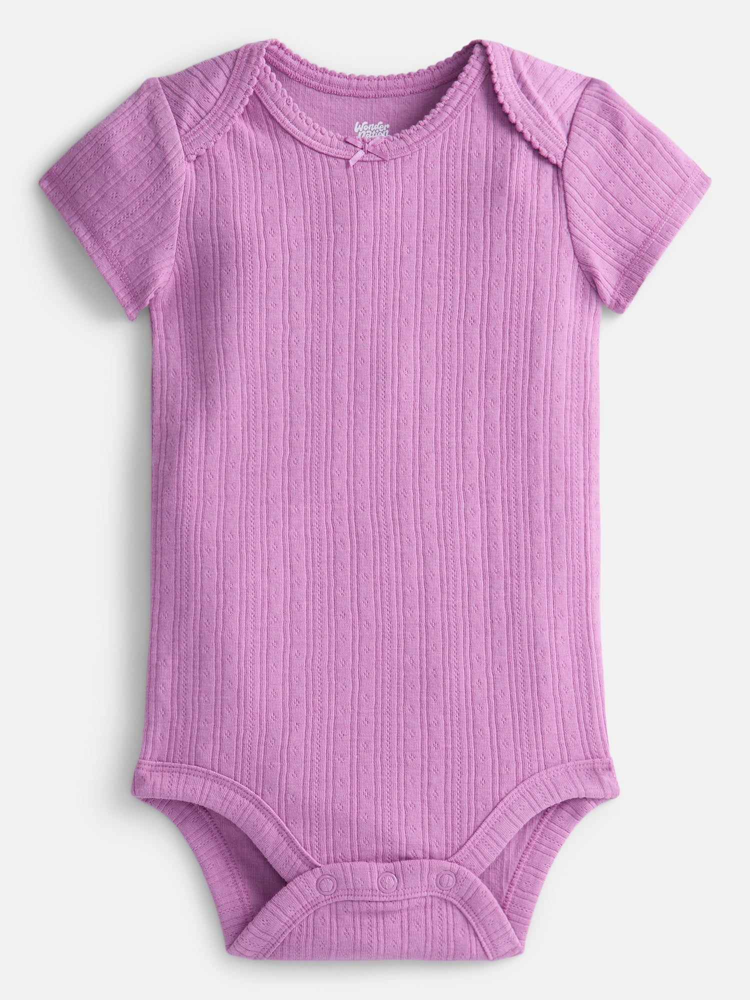 Wonder Nation Baby Girls' Bodysuit with Short Sleeves, Sizes 0M-24M