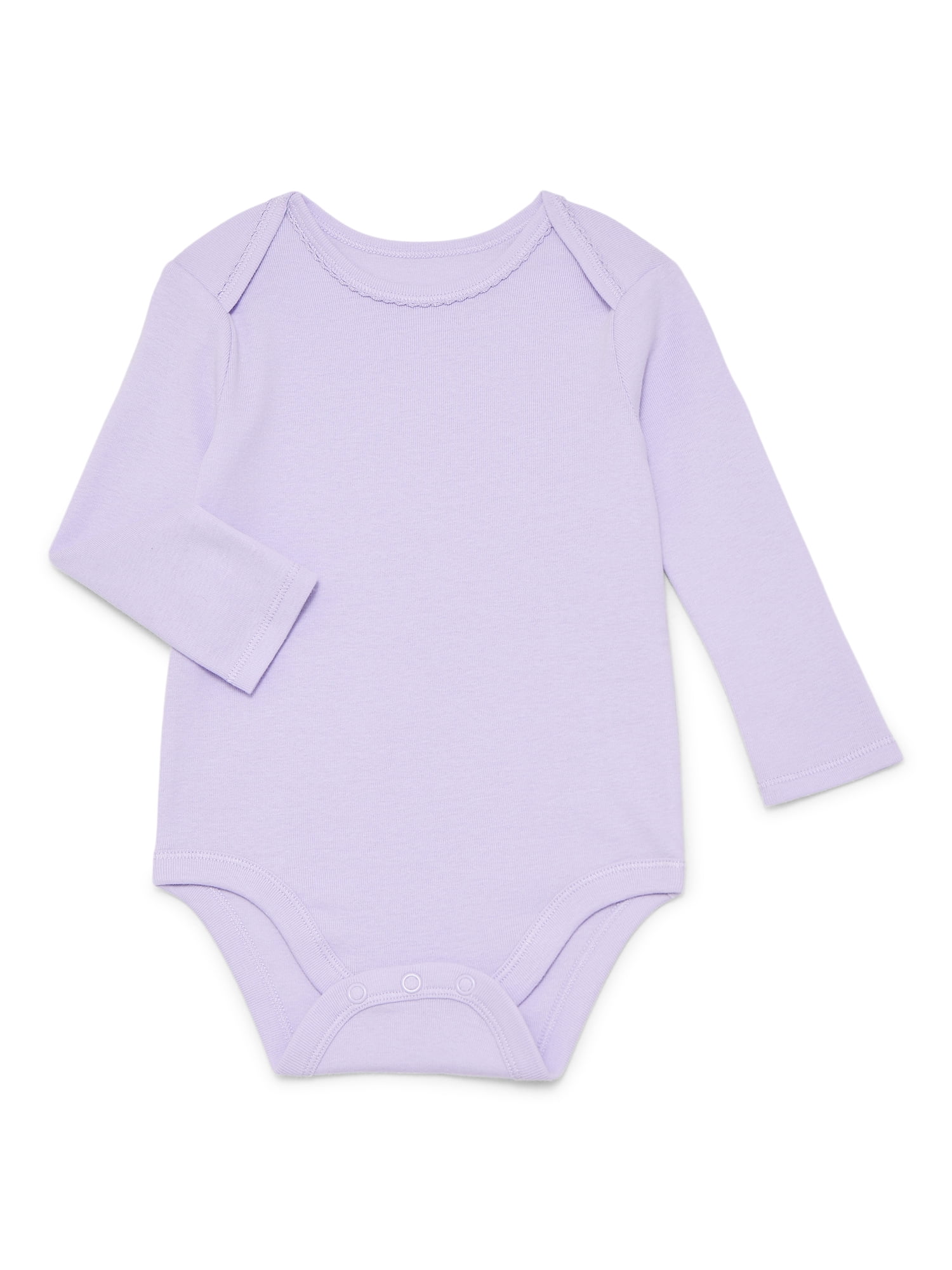 Wonder Nation Baby Girl Long Sleeve Bodysuit, Sizes 0-24 Months
