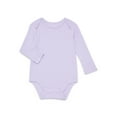 thumbnail image 1 of Wonder Nation Baby Girls Bodysuit with Long Sleeves, Sizes 0-24 Months, 1 of 3
