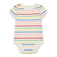 thumbnail image 1 of Wonder Nation Baby Girl Short Sleeve Bodysuit, Sizes 0-24 Months, 1 of 3