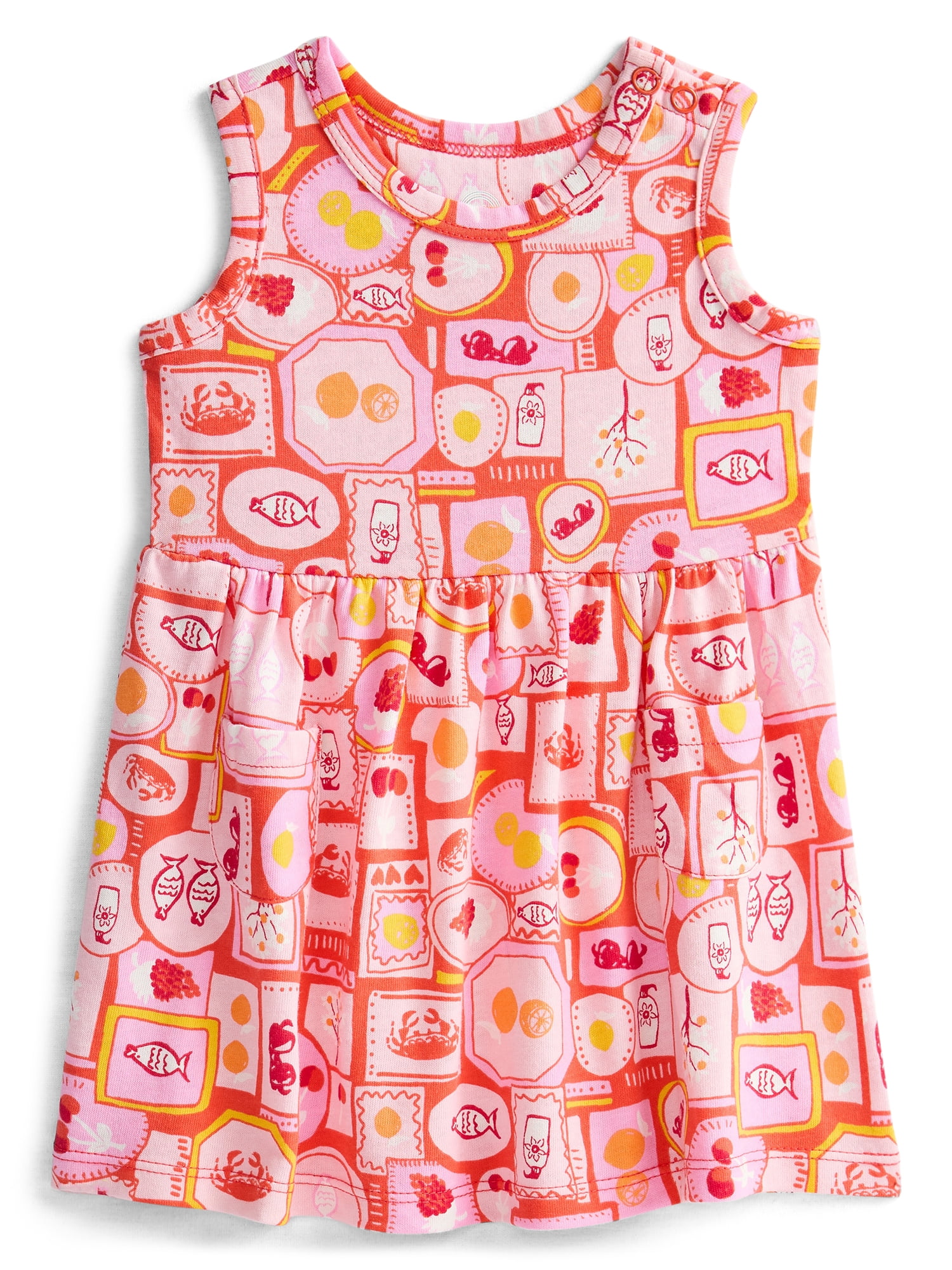 Baby Girls Printed Dress, Sizes 0M-24M
