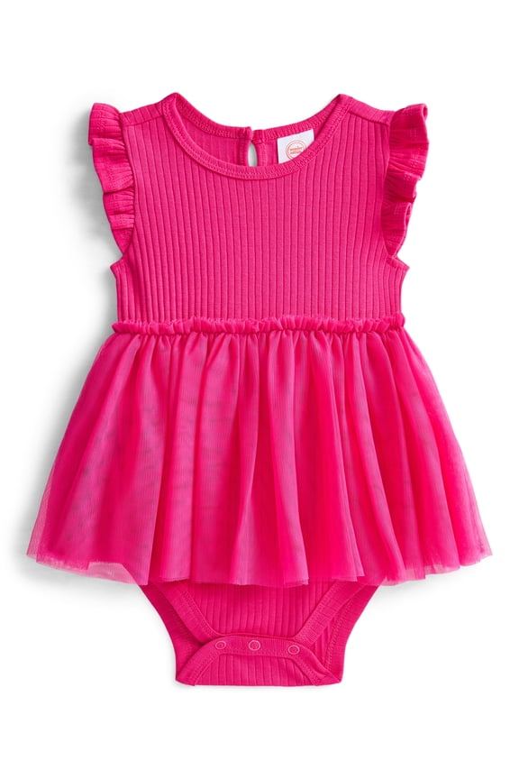 Baby Girls Tutu Bodysuit Dress, Sizes 0/3M-24M