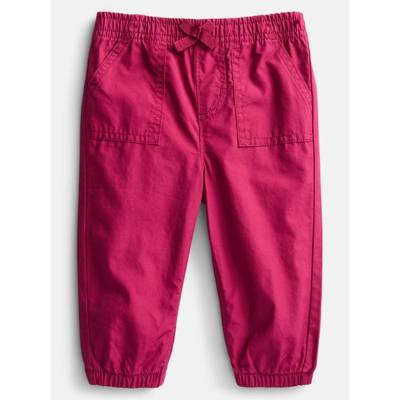 Wonder Nation Baby Girl Woven Joggers, Sizes 0-24 Months