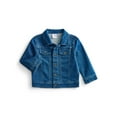 thumbnail image 1 of Wonder Nation Baby Girls Denim Jacket with Long Sleeves, Sizes 0/3M-24M, 1 of 7