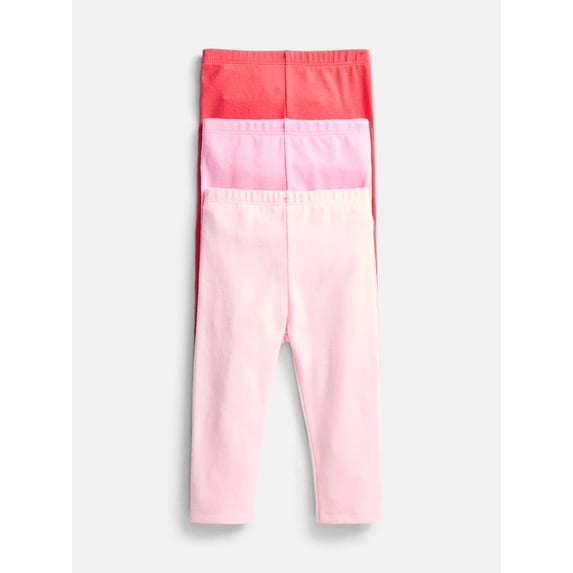 Wonder Nation Baby Girls Solid Leggings, 3-Pack, Sizes 0-24 Months