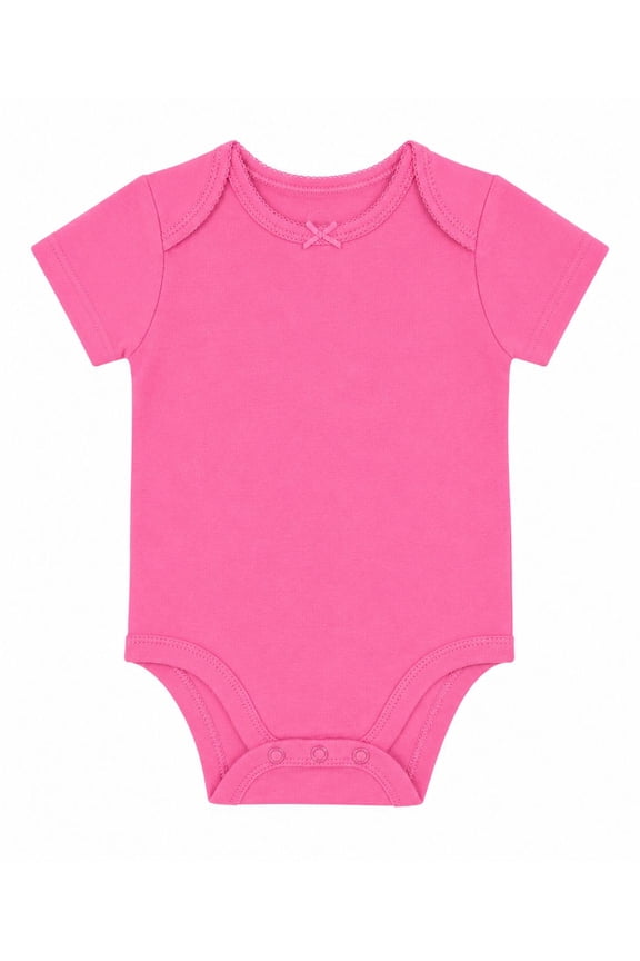 Baby Girls Bodysuit with Short Sleeves, Sizes 0-24 Months