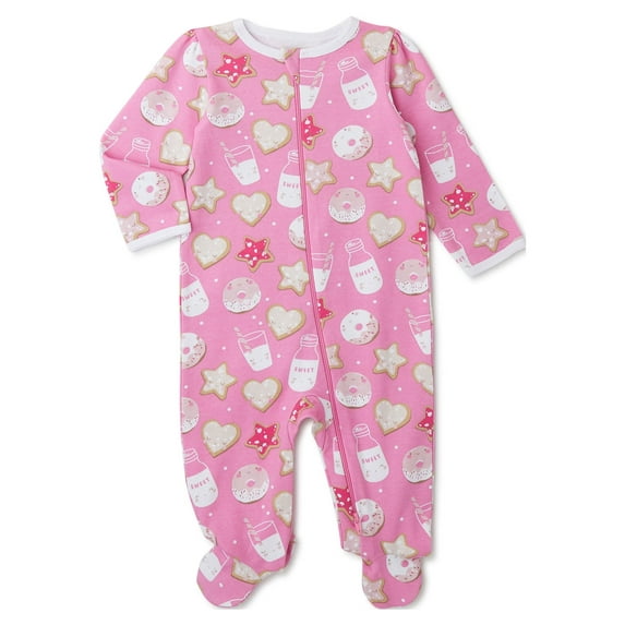 Wonder Nation Baby Girls Cookies Sleep N Play, Sizes 0 Months - 9 Months
