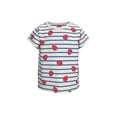 thumbnail image 1 of Wonder Nation Baby Girls Crewneck Tee with Short Sleeves, Sizes 0/3M-24M, 1 of 1