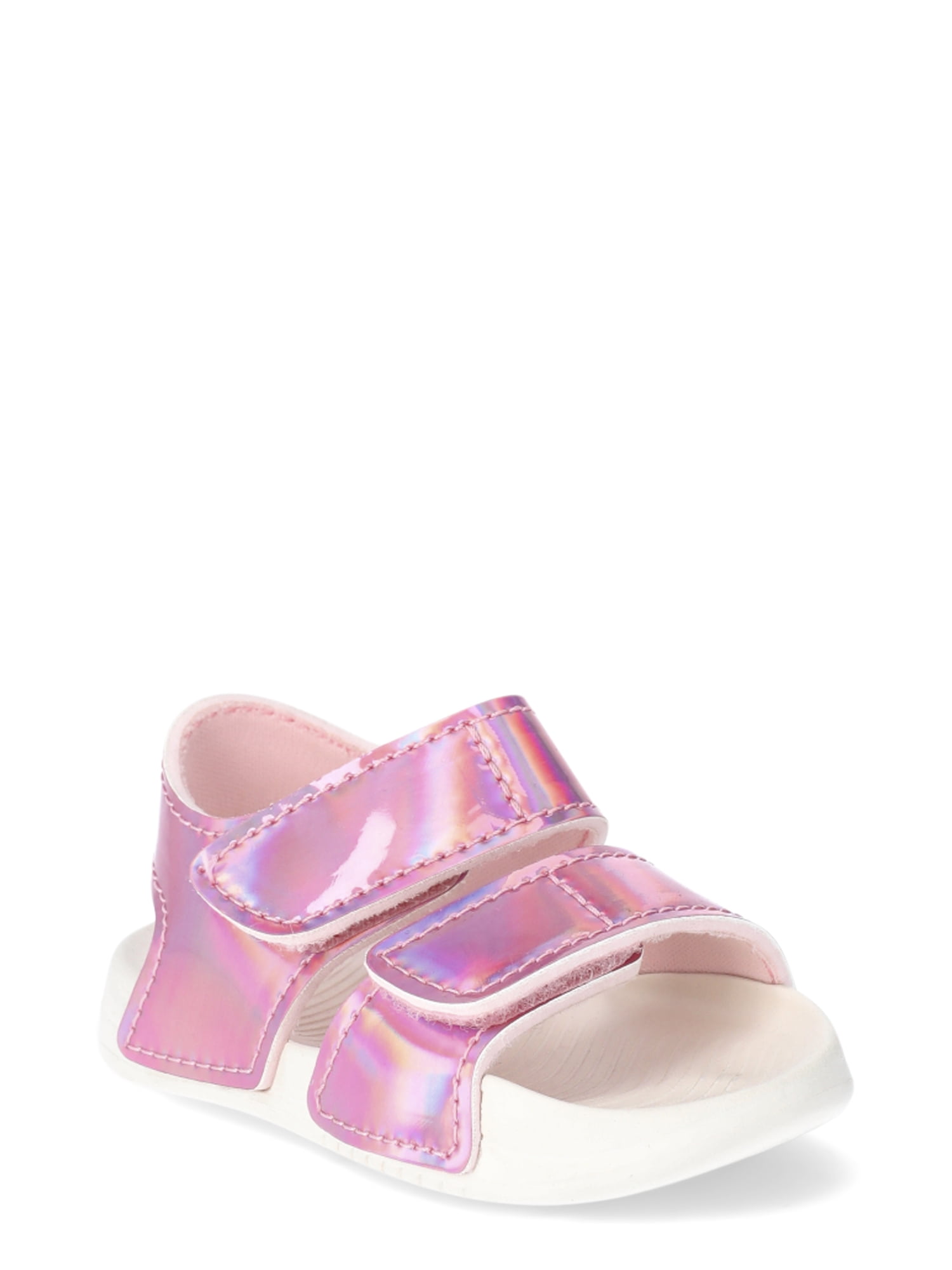 Wonder Nation Baby Girls Double Band Footbed Sandals