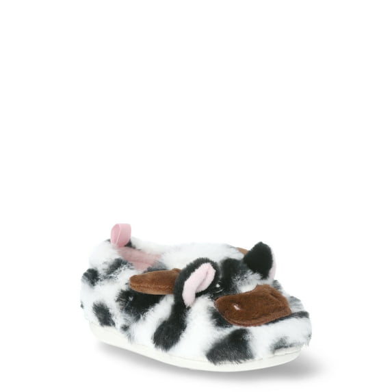 Wonder Nation Baby Girls Farm Animal Slippers, Sizes 2M-6M