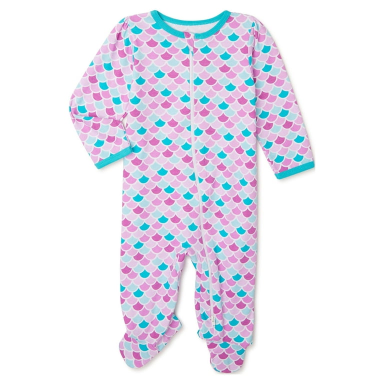 Wonder Nation Baby Girls Mermaid Sleep N Play, Sizes 0M-9M
