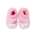 thumbnail image 1 of Wonder Nation Baby Girls Rainbow Bootie Slippers, Sizes 2-6, 1 of 3