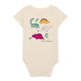 thumbnail image 1 of Wonder Nation Baby Girls Short Sleeve Creeper Bodysuit, Sizes 0-24 Months, 1 of 3