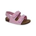 thumbnail image 1 of Wonder Nation Baby Girls Two Buckle Back-Strap Footbed Sandals, 1 of 6