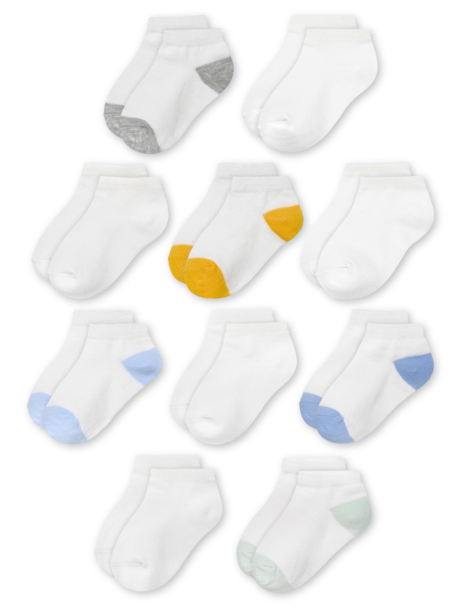 Wonder Nation Baby Low Cut Socks, 10 Pack, 0M- 5T