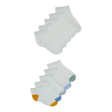 Wonder Nation Baby Low Cut Socks, 10 Pack, 0M- 5T