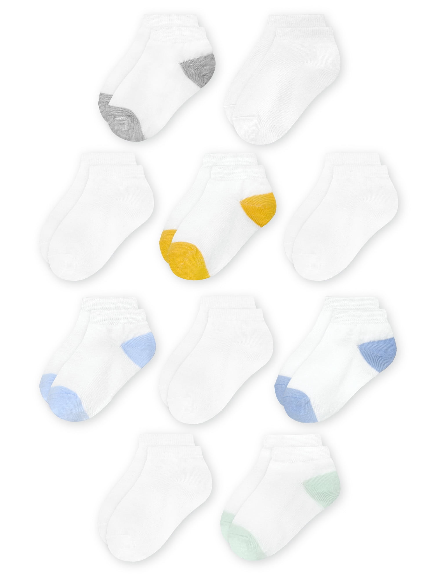 Wonder Nation Baby Low Cut Socks, 10 Pack, 0M- 5T