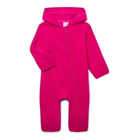 Wonder Nation Baby Microfleece Pram with Hood, Sizes 0/3M-12M