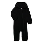 WONDER NATION Baby Microfleece Pram with Hood, Sizes 0/3M-12M