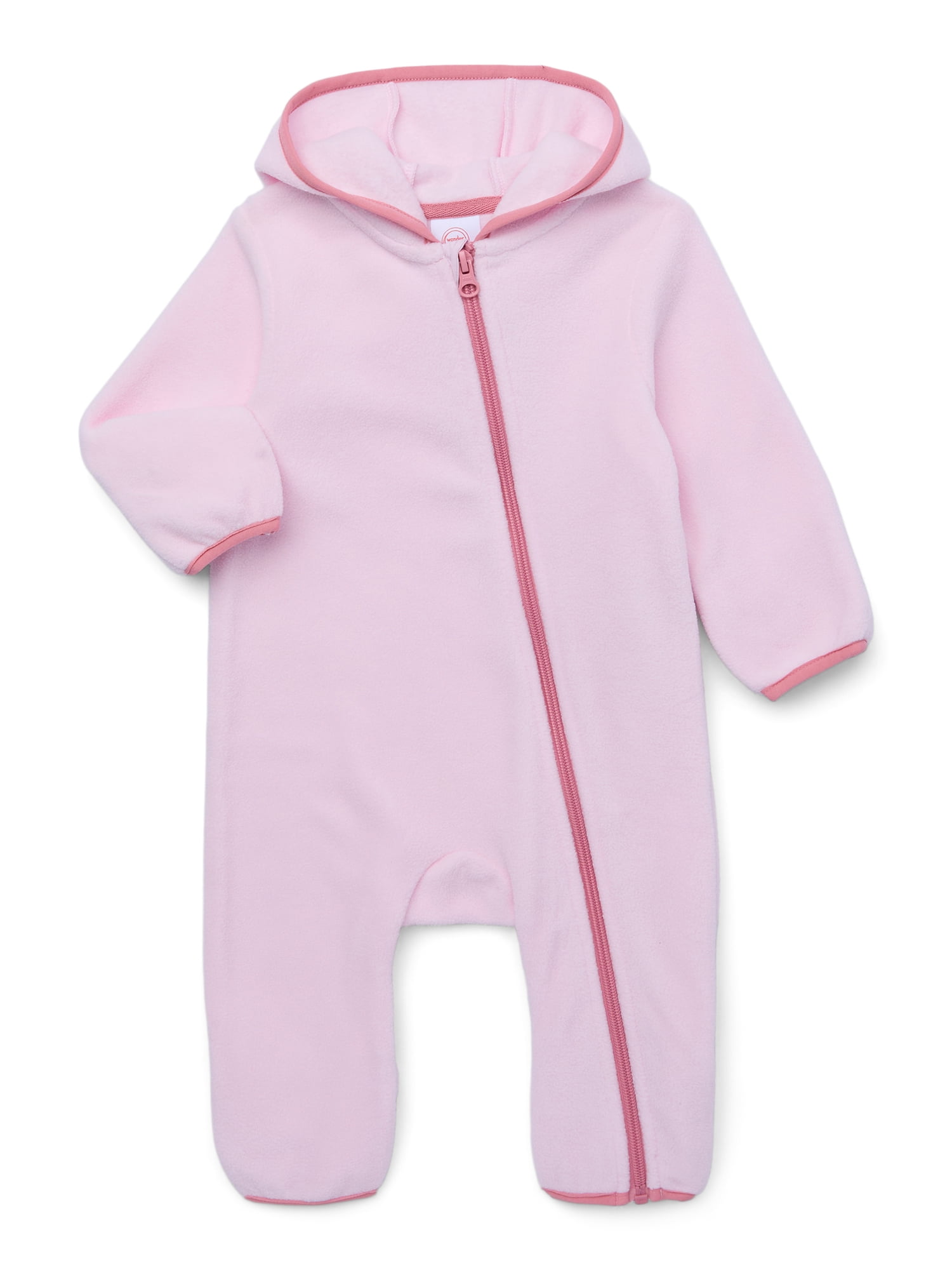 Micro Pram Wonder Nation Baby Microfleece Pram with Hood, Size 0M-12M - Walmart.com