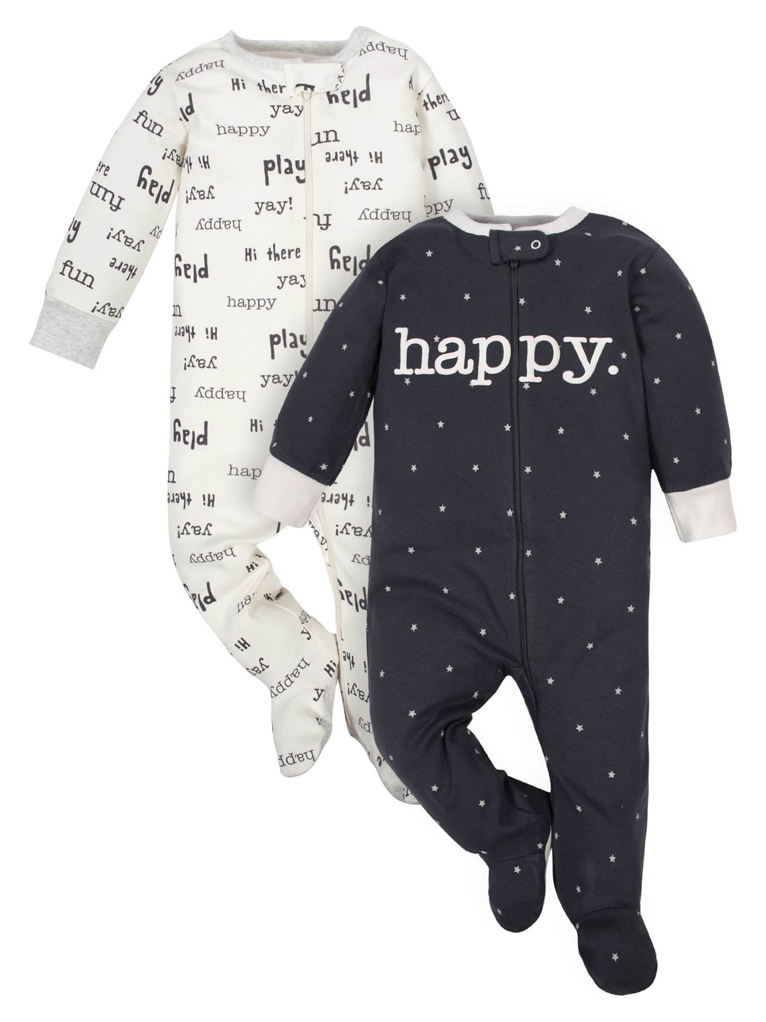 Gender Neutral Baby Pajamas Pack Zip Front Sleep Kuwait Ubuy