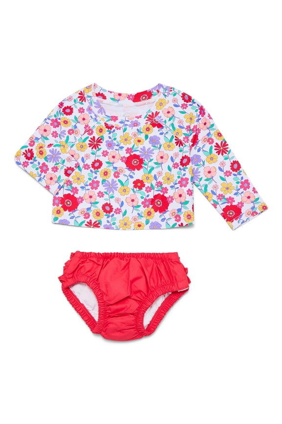 Baby Diaper Cover Swimsuit, 2-Piece, Size 0/3-12M