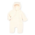 thumbnail image 1 of Wonder Nation Baby Teddy Fleece Pram with Hood, Size 0M- 9M, 1 of 3