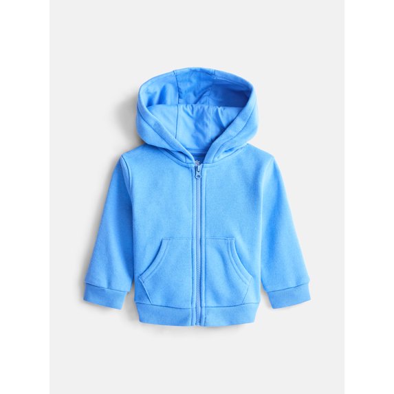 Wonder Nation Baby & Toddler Boy Fleece Zip Up Hoodie, Sizes 0-6T