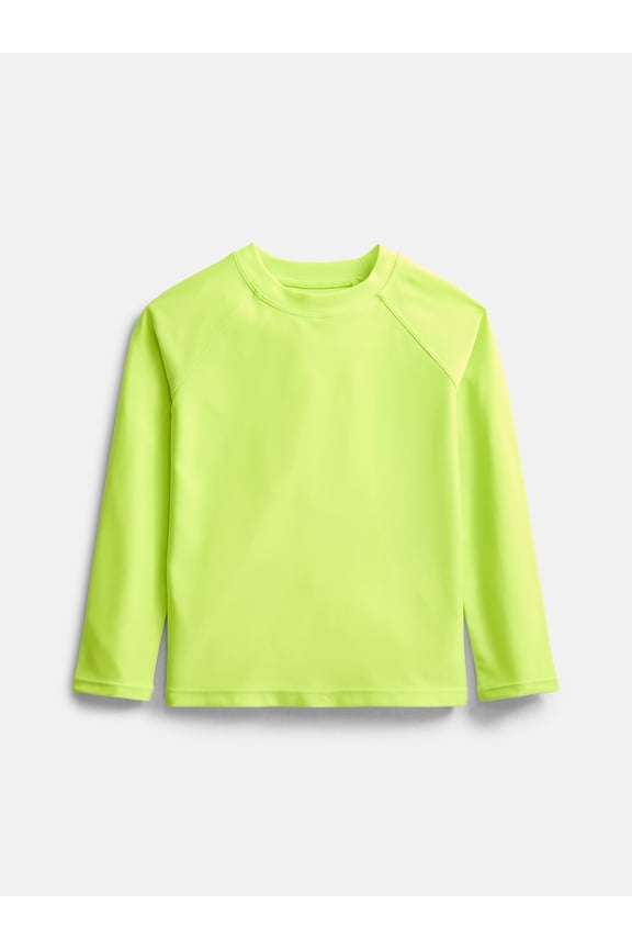 Baby and Toddler Boys Swim Rash Guard with Long Sleeves, Sizes 12M-5T