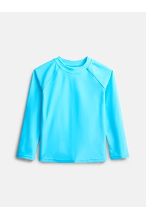 Baby and Toddler Boys Swim Rash Guard with Long Sleeves, Sizes 12M-5T