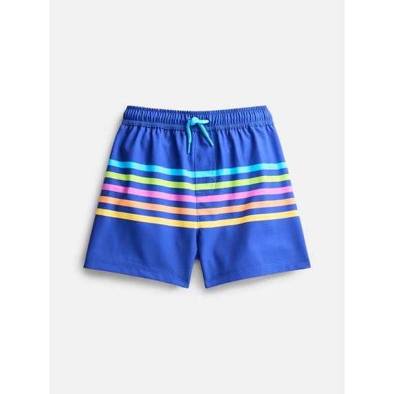 Wonder Nation Baby and Toddler Boys Printed Swim Trunks, Sizes 12M-5T