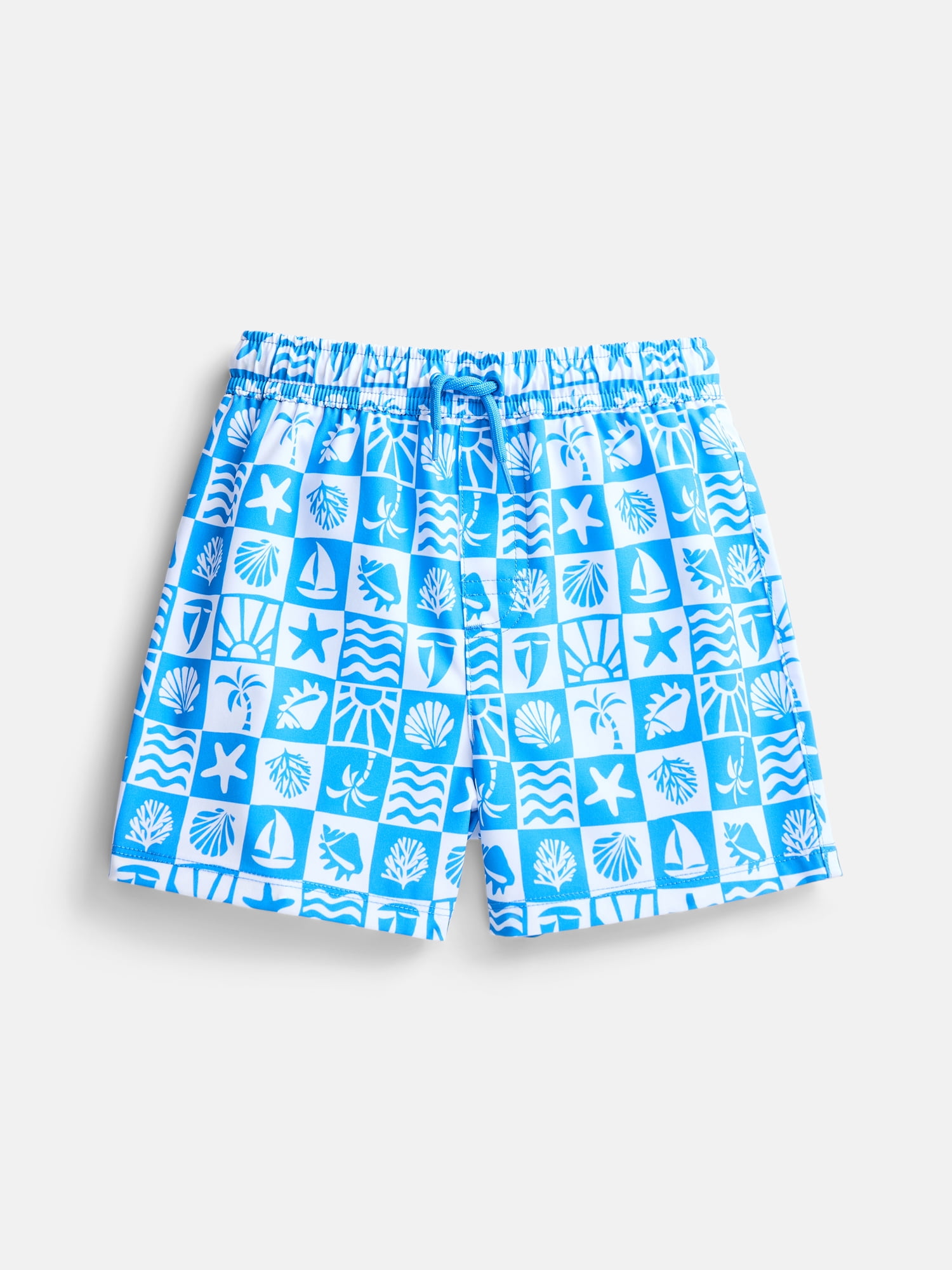 Wonder Nation Baby and Toddler Boys Printed Swim Trunks, Sizes 12M-5T