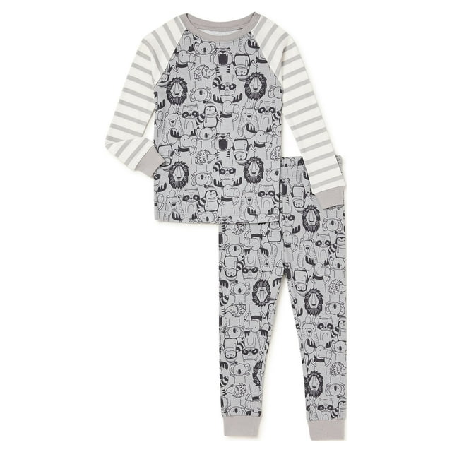 Wonder Nation Baby & Toddler Boys Animal Cotton Sleep Set, Sizes 2T-5T