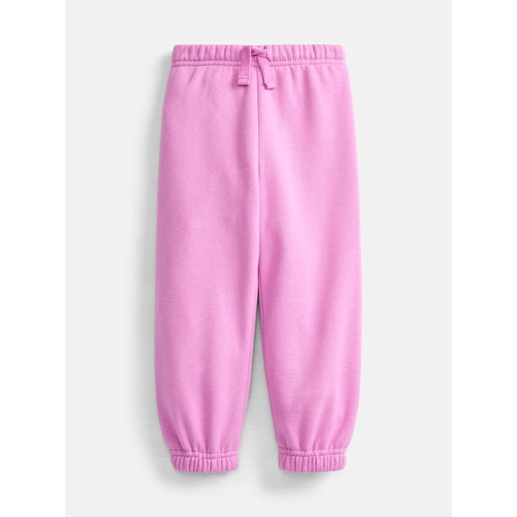 Wonder Nation Baby and Toddler Girls' Fleece Jogger Pants, Sizes 6M-5T