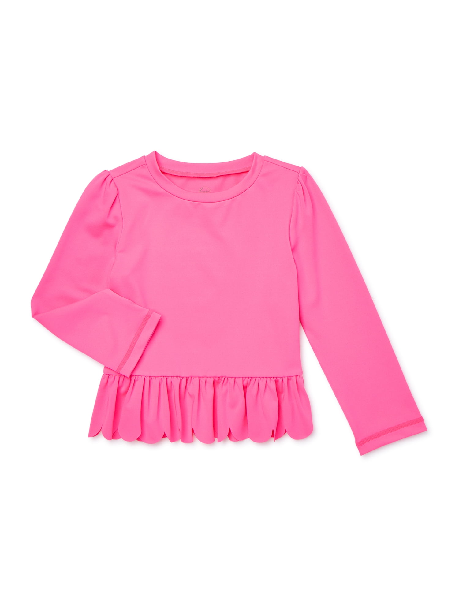 Wonder Nation Baby Toddler Girl Long Sleeve Swim Rashguard