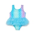 thumbnail image 1 of Wonder Nation Baby and Toddler Girl Mermaid Tutu One- Piece Swimsuit, Sizes 12M-5T, 1 of 3
