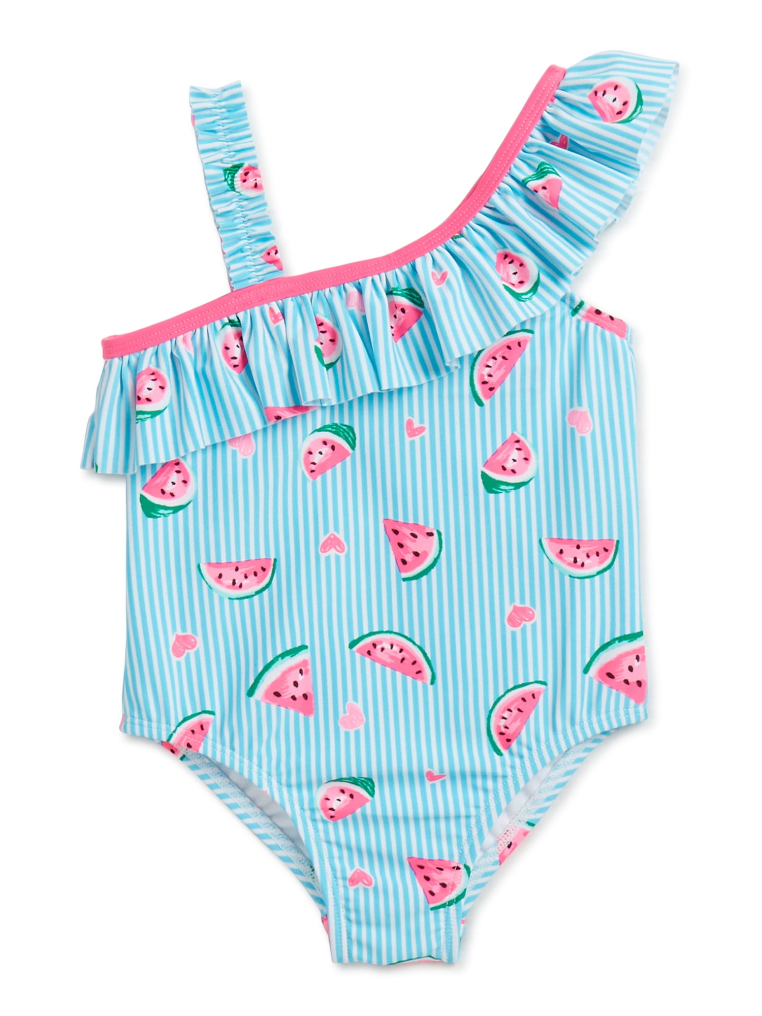 Wonder Nation Baby Toddler Girl Watermelon One-Piece Swimsuit - Walmart.com
