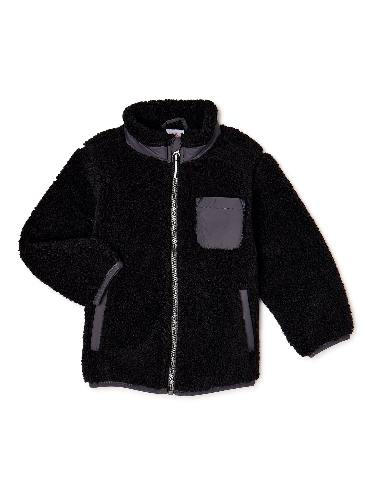 Wonder Nation Baby & Toddler Sherpa Jacket, Sizes 0M-5T