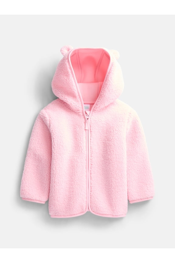 Baby and Toddler Teddy Fleece Jacket with Hood, Sizes 12M-5T