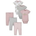 thumbnail image 1 of Wonder Nation Baby Unisex Short Sleeve Bodysuit and Pants Gift Set, 6-Piece, Sizes 0M-24M, 1 of 12