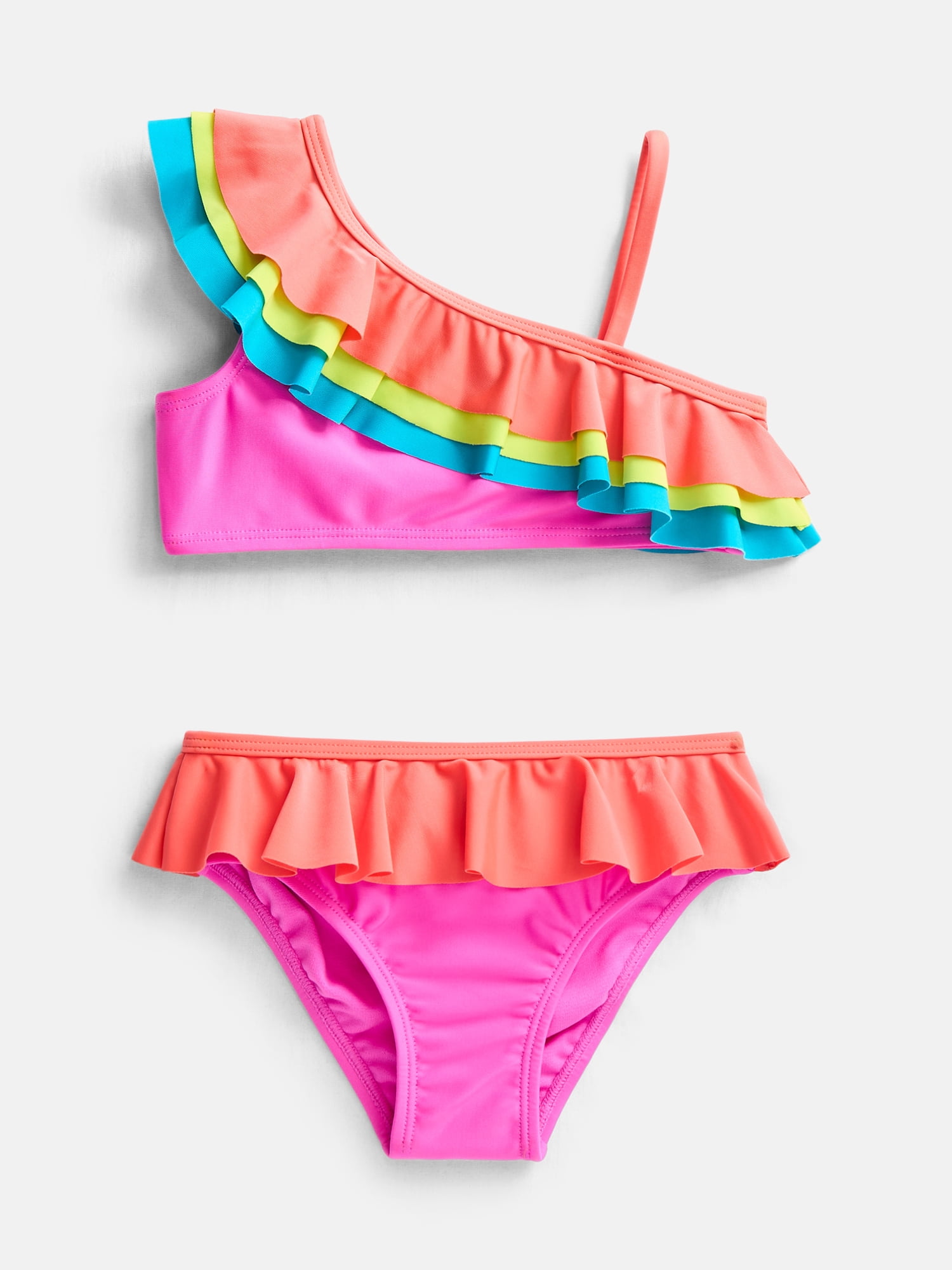 Wonder Nation Baby and Toddler Girls Bikini Swimsuit Set, 2 Piece, Sizes 12M-5T