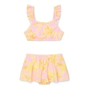 Baby and Toddler Girls Ruffle Bikini Top and Bottoms Swim Set, 2-Piece, Sizes 12M-5T