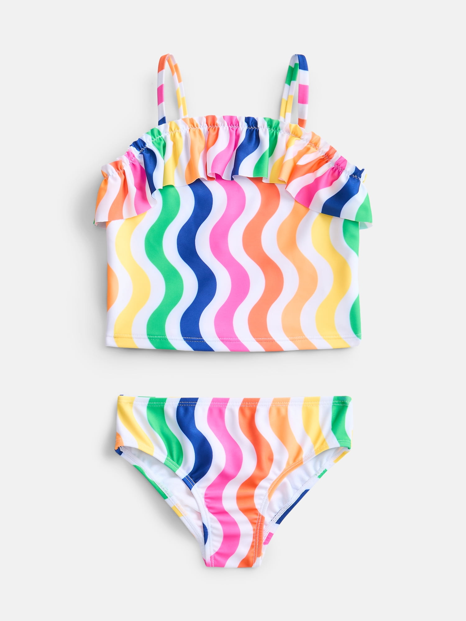 Wonder Nation Baby and Toddler Girls Tankini Swimsuit Set, 2 Piece, Sizes 12M-5T