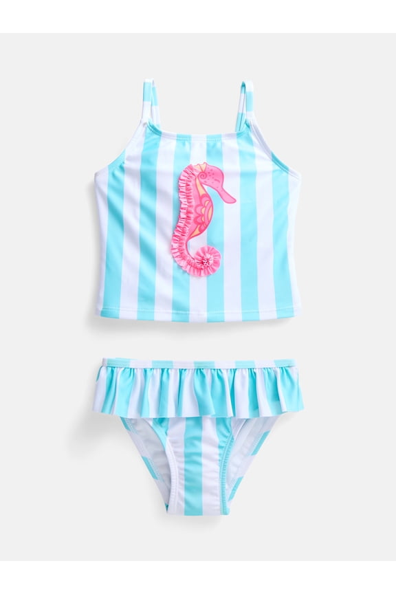 Baby and Toddler Girls Tankini Swimsuit Set, 2 Piece, Sizes 12M-5T