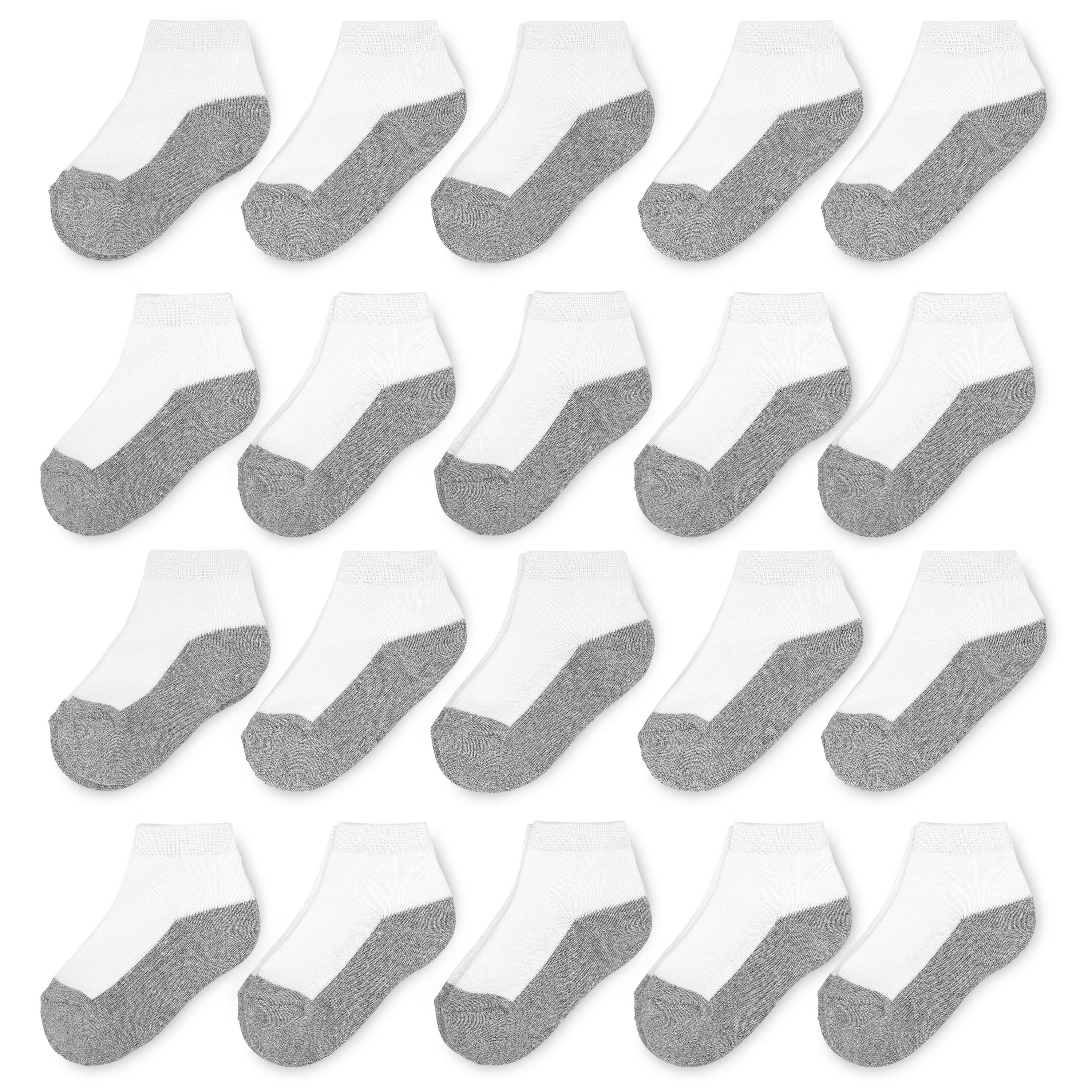 Wonder Nation Baby and Toddler Ankle Socks, 20-Pack photo 1