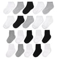 thumbnail image 1 of Wonder Nation Baby and Toddler Ankle and Crew Socks, 20-Pack, Sizes 0M-5T, 1 of 6